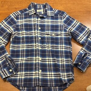 Taylor stitch crater shirt blue plaid M 40 (fits 38)